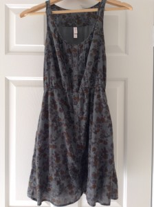 Gray floral dress