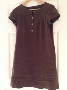 Brown sack dress